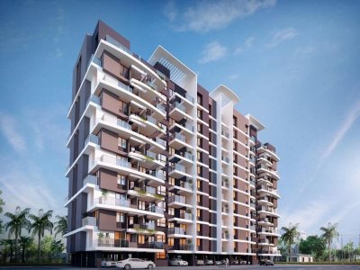 3d-high-rise-apartment-front-view-Alappuzha-architect-design-firm-3d-rendering-studio